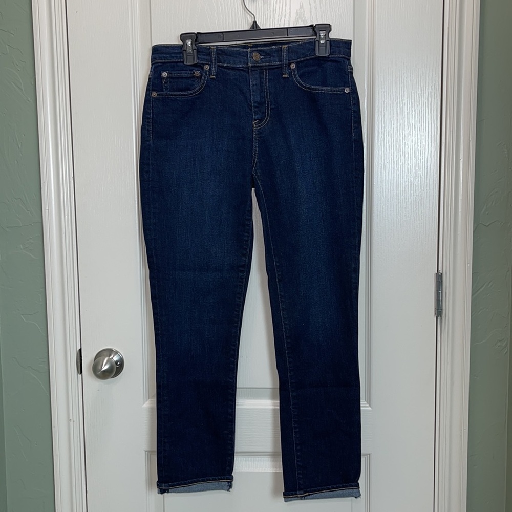 GAP 1969 Girlfriend Dark Wash Ankle Jean sz 28